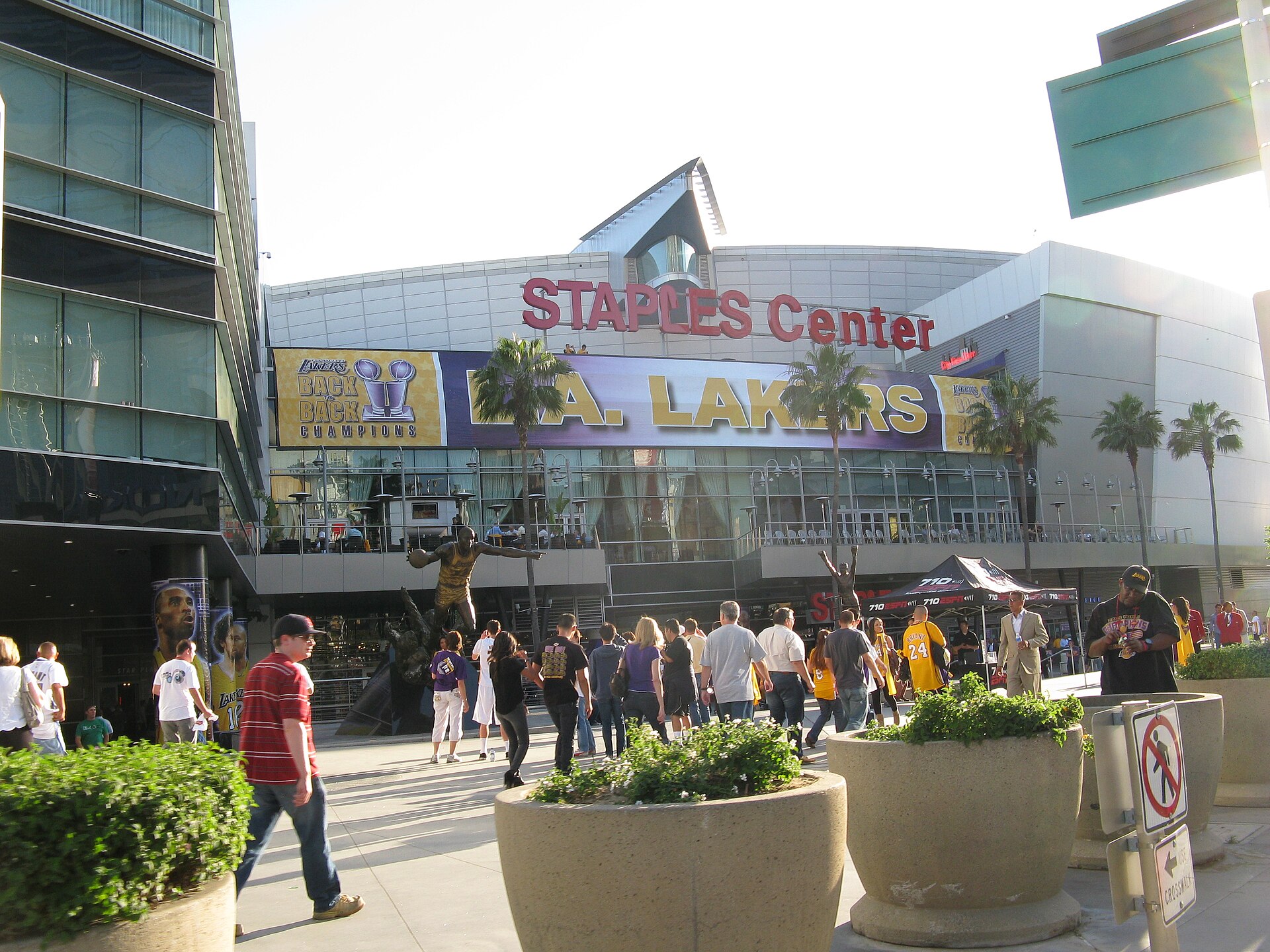 The Lakers' arena, then Staples Center, in 2011. The Lakers' arena before a game