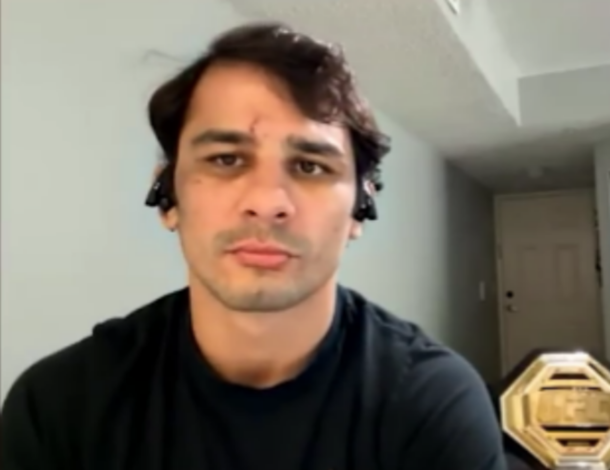 Alexandre Pantoja, who defended the belt four times before losing it to Van, in 2023. Alexandre Pantoja during an interview